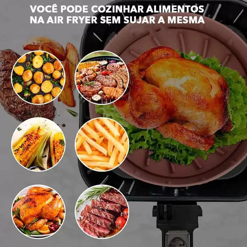 Forma de Silicone ORIGINAL Para AirFryer - KIT COM 6 UNIDADES